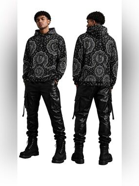 LEXdoily black Cotton Hoodie